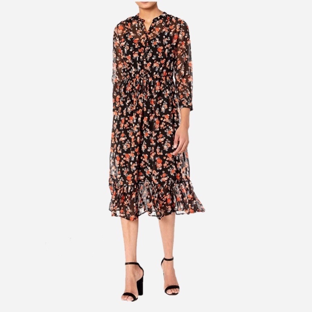 🌸New🌸 Lucky Brand Black Floral Dress Sz XS NWT